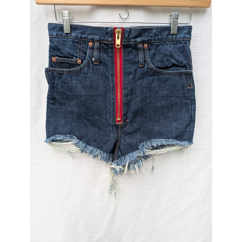 Kozaburo Womens Selvedge Cotton Denim Hot Pants Cut Off Shorts Sz 1 Japan‎ Vogue